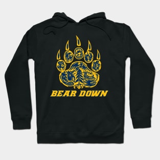 Golden Bear Paw with BEAR DOWN SAYING Hoodie